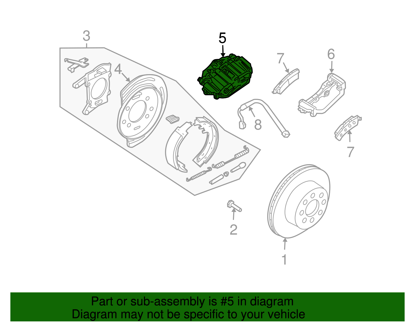 Disc Brake Caliper Assembly - GM (19331021)