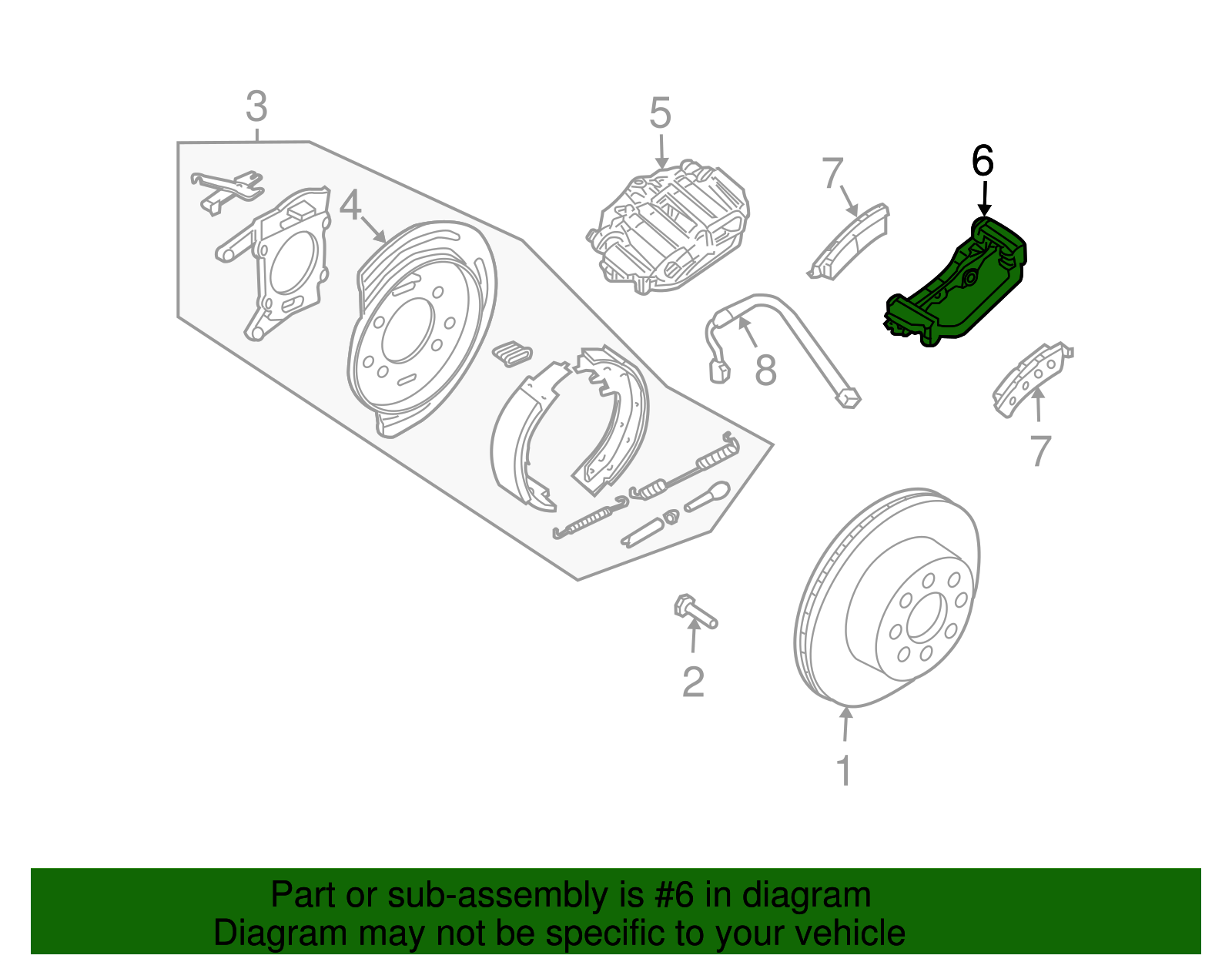 Disc Brake Caliper Bracket - GM (25997047)