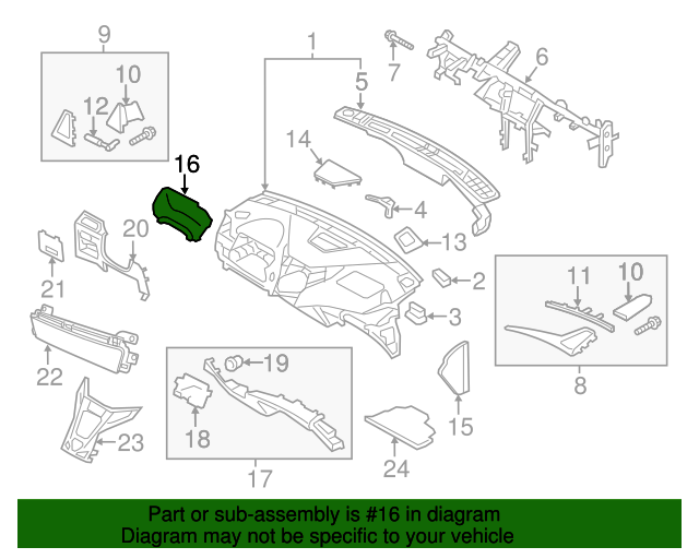 Genuine Hyundai 84830-2L050-XP Cluster Fascia Panel Assembly Genuine Hyundai 84830-2L050-XP Cluster Fascia Panel Assembly