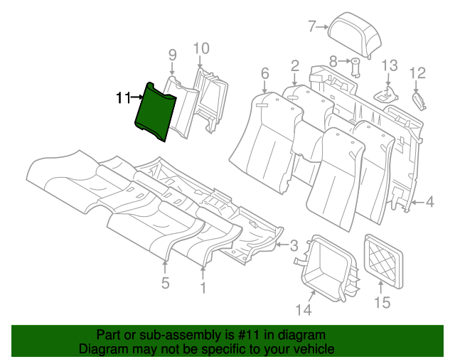 52-20-7-280-333 - Cover insert leather 2012-2018 BMW | AutoNationParts.com