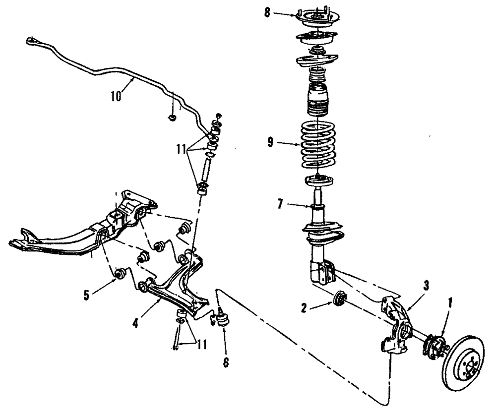 Premium Gas Charged Front Driver Side Suspension Strut Assembly - GM (88945835)