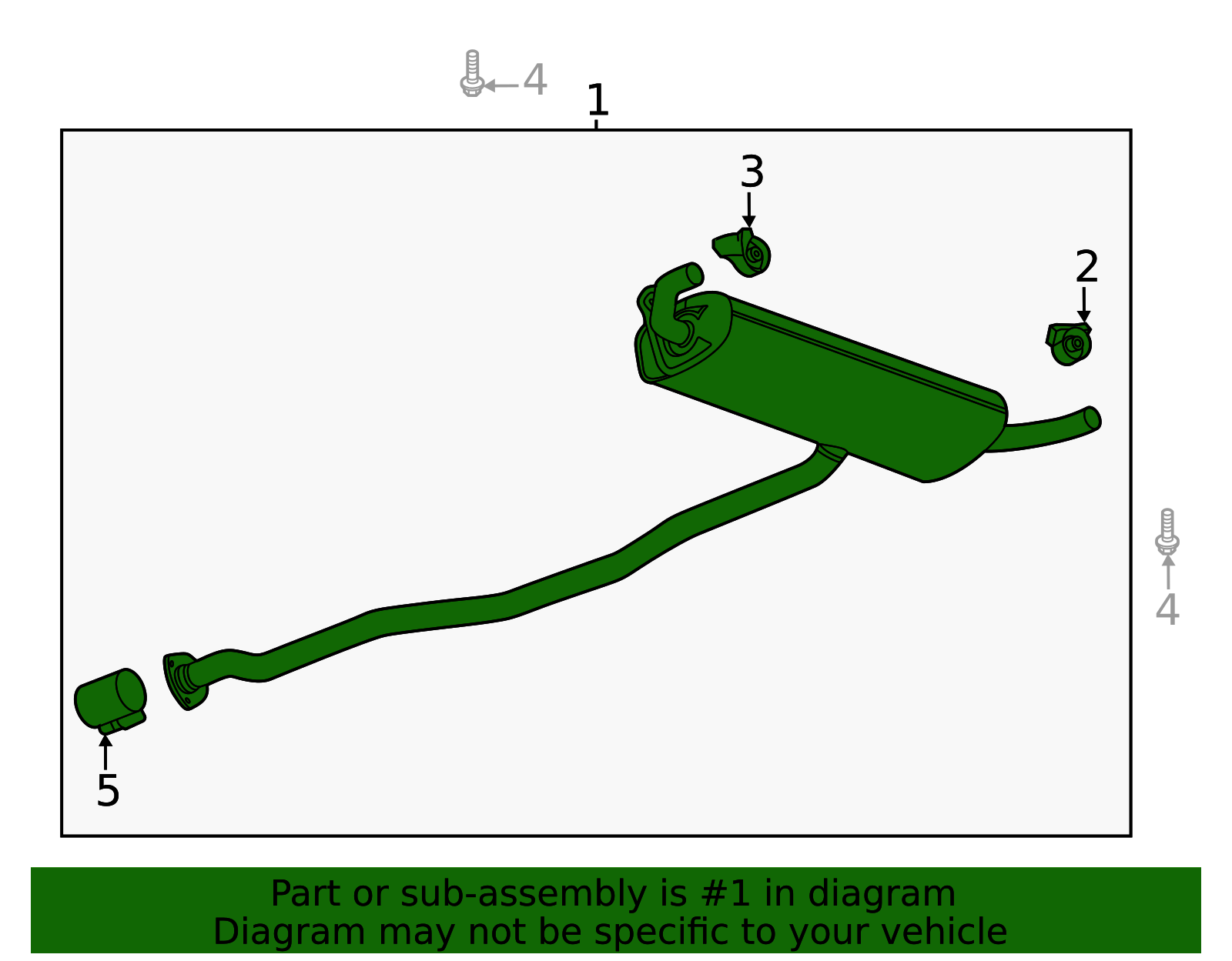 2020-2025 GM Muffler & Pipe Assembly 60006568 | NewGMParts.com