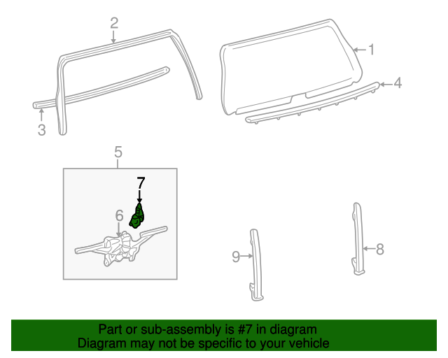 857100C130 Window Motor 20012004 Toyota Sequoia OEM Genuine