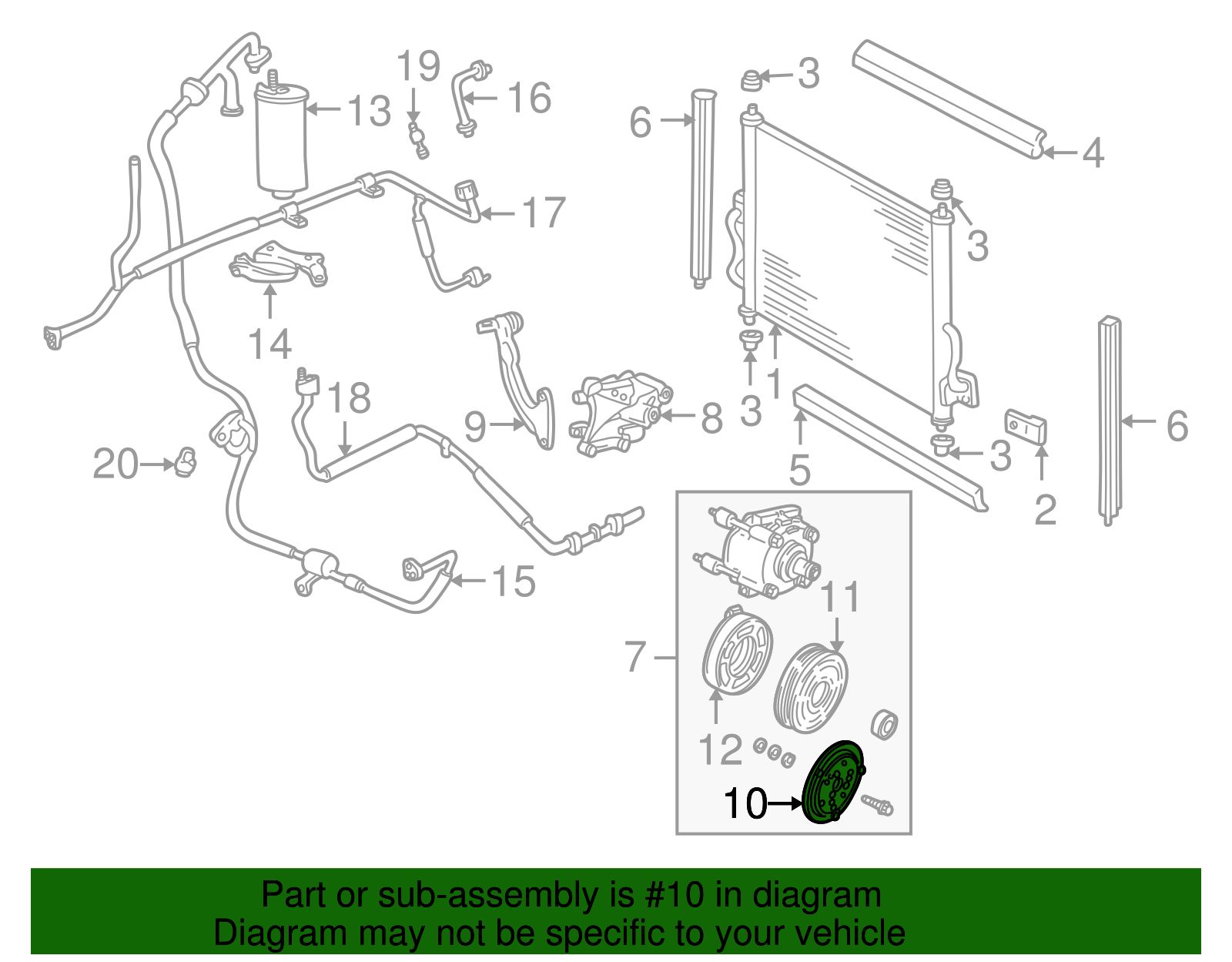 Motorcraft™ A/C Compressor Clutch Drive - Ford (YB-3269)