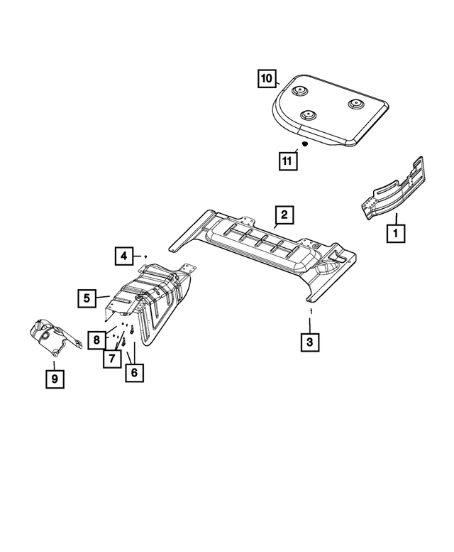 2014 Ram Spare Tire Heat Shield 52022490AC QuirkParts