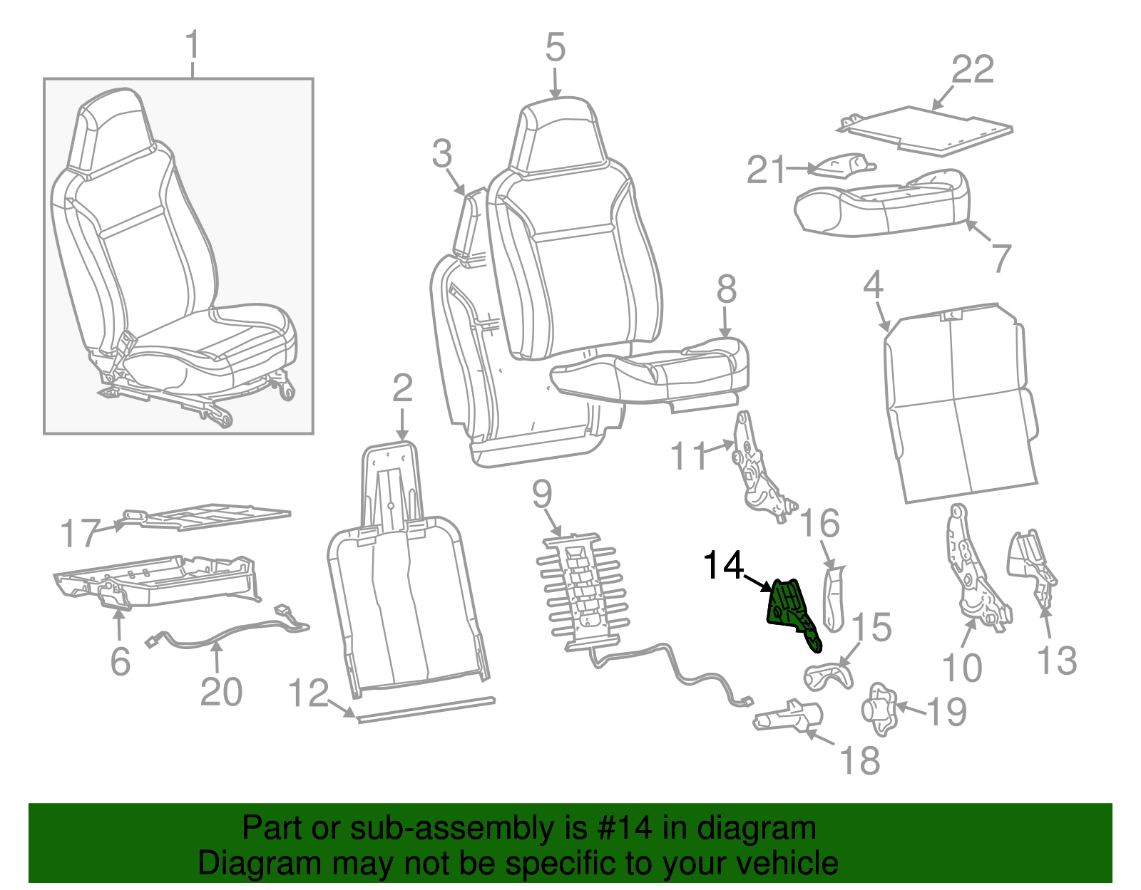 Recline Cover - GM (89041450)