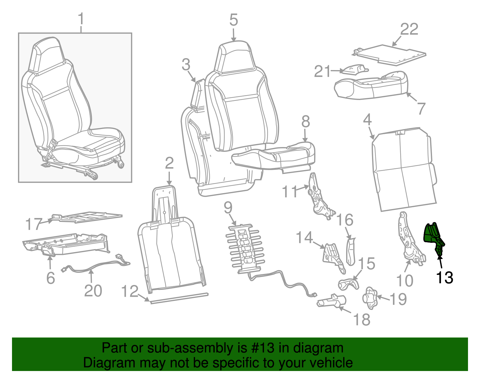 Recline Cover - GM (89039154)