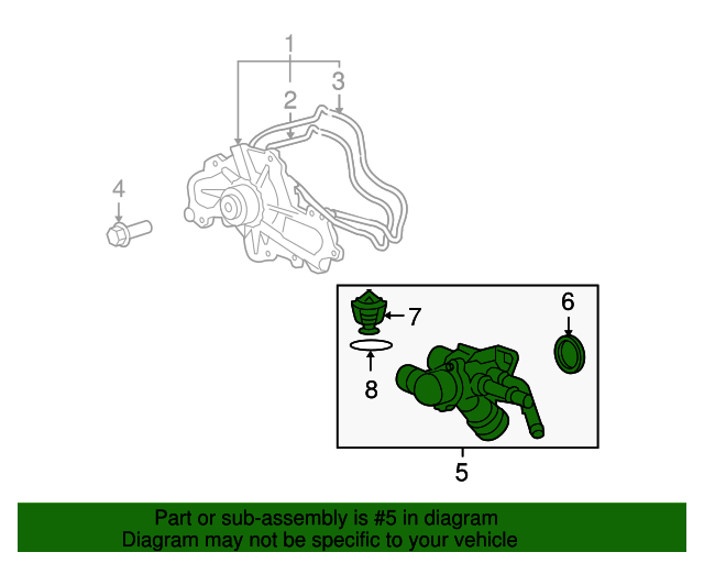 20082015 Mazda CX9 Thermostat Housing CA6015170A QuirkParts