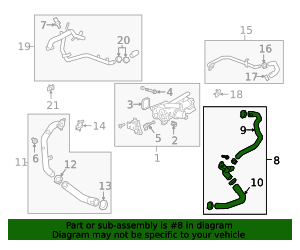 55509175 - Thermostat Bypass Hose 2019-2024 GM AutoNationParts