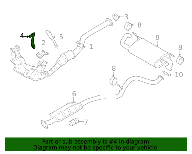44521AA440 Catalytic Converter Bracket 20182021 Subaru Crosstrek