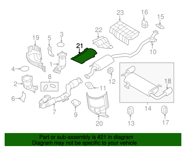20032014 Nissan Murano Heat Shield 74754CA000 OEM Parts Online