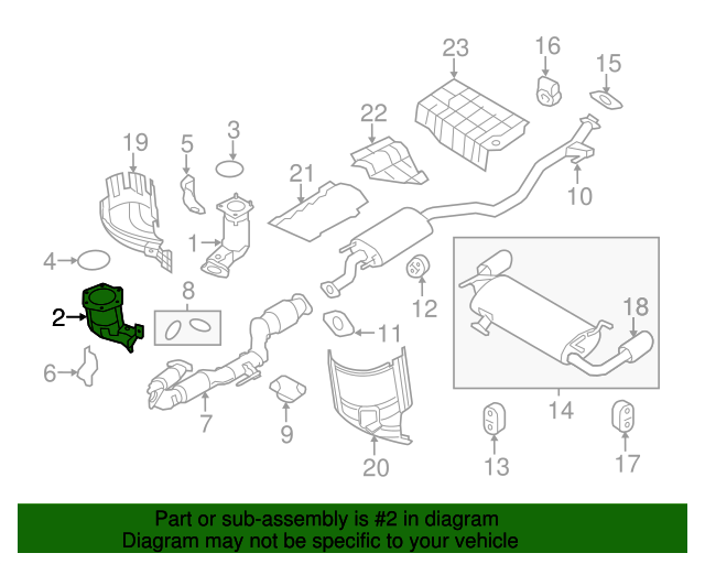 20092014 Nissan Catalytic Converter B08A31AD0A