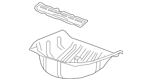 Spare Wheel Well Panel with Reinforcement and Studs - GM (84031438)