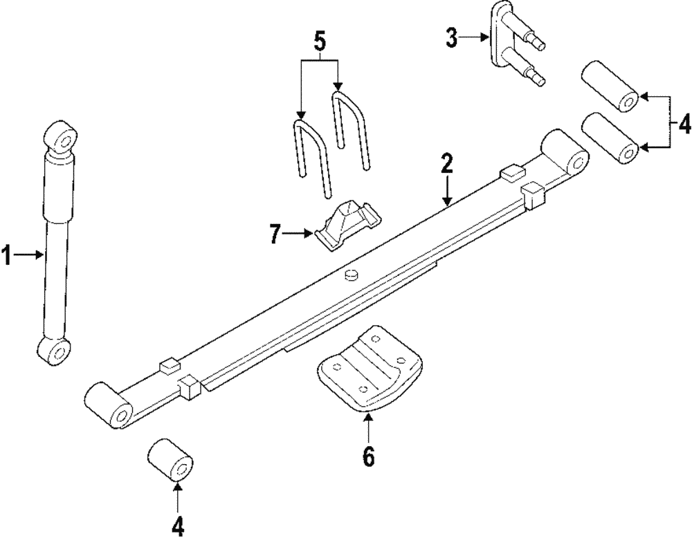 Genuine Nissan Leaf Spring 55020-9Z501