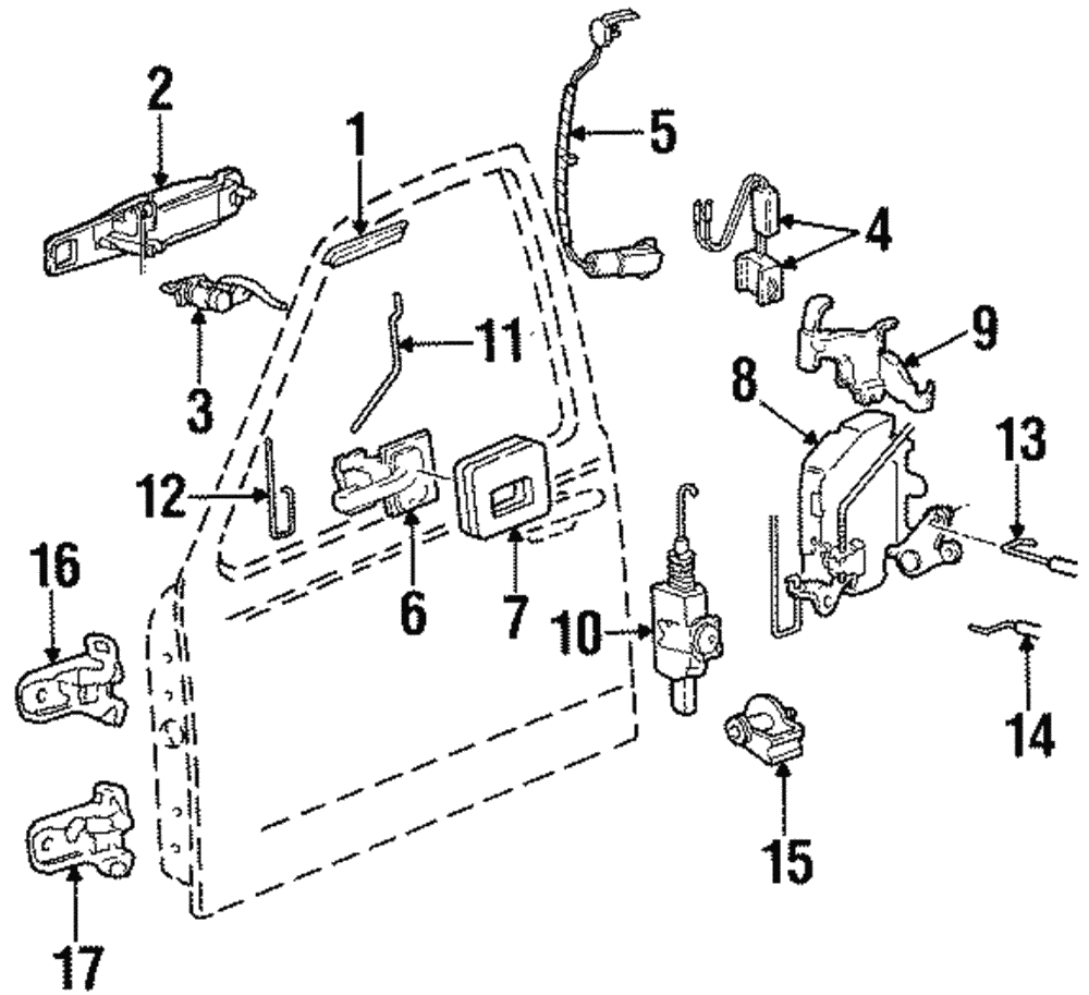 Handle, Outside - Ford (YW1Z-5422405-AA)