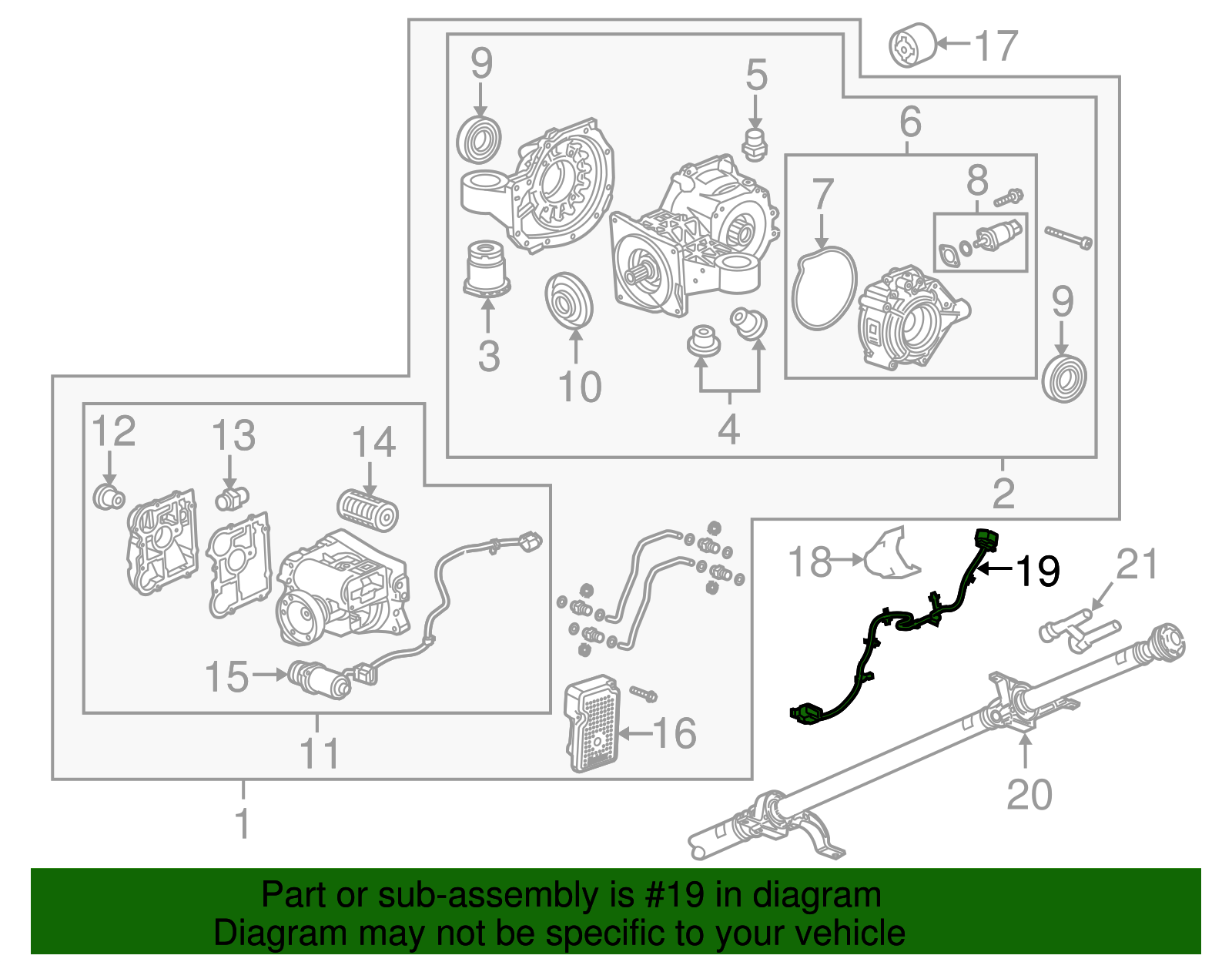 Passenger Side Suspension Actuator Wiring Harness - GM (84061385)