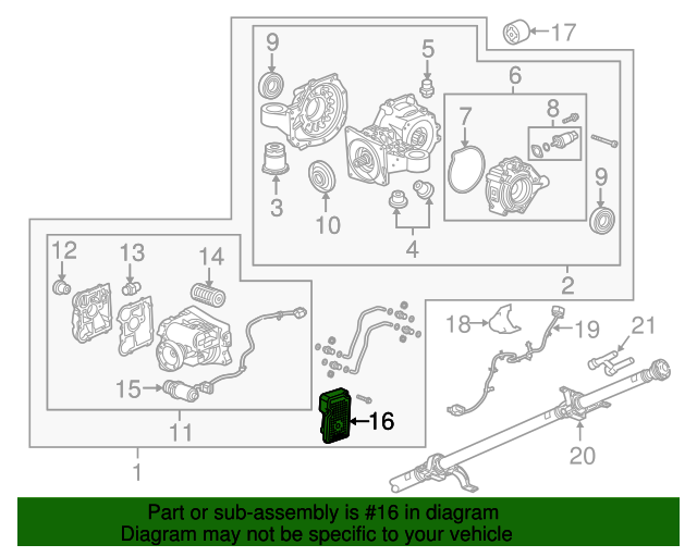 20152019 Cadillac XTS Rear Differential Clutch Control Module 23183680