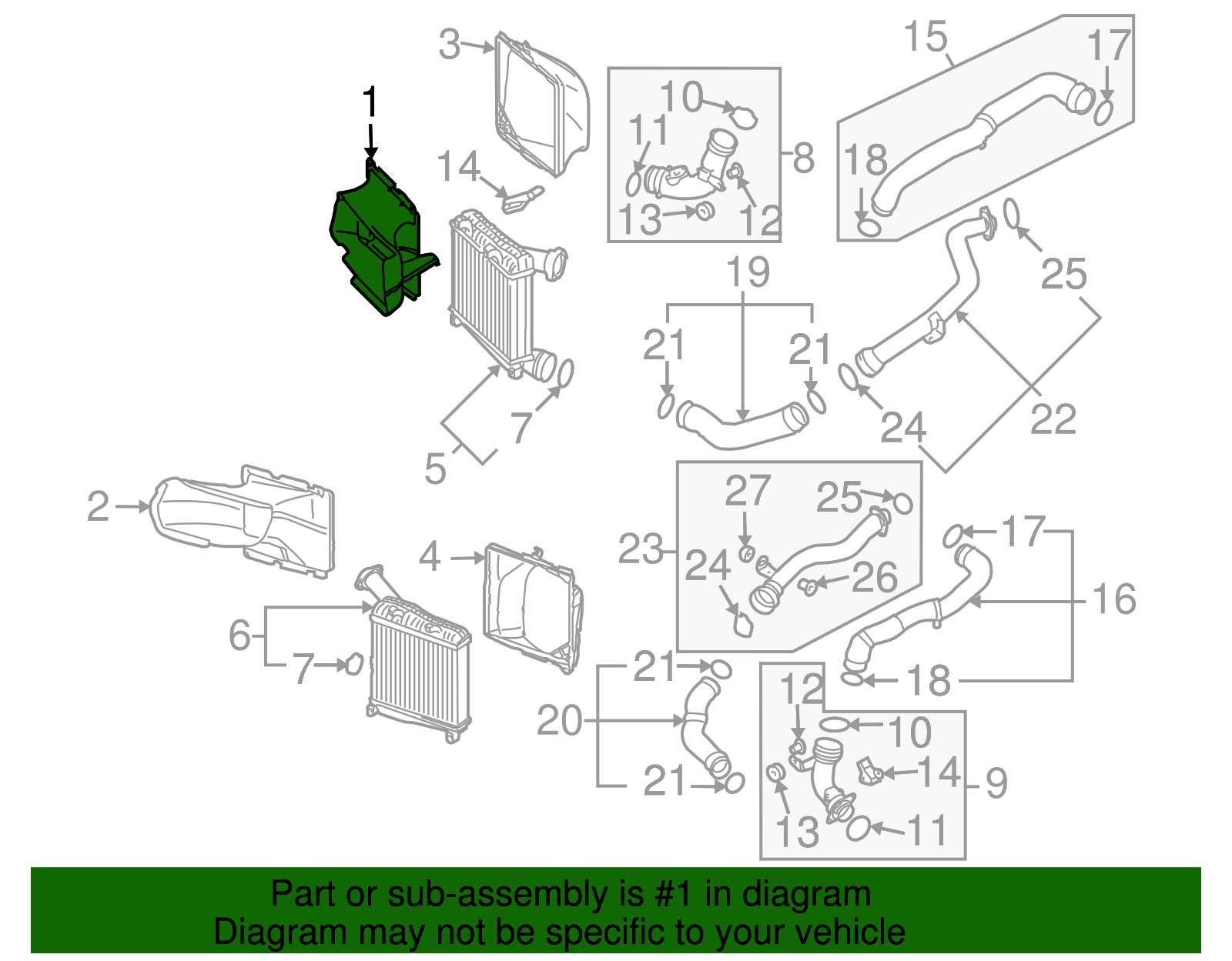 Intake Duct - Volkswagen (7L6-117-336-A)