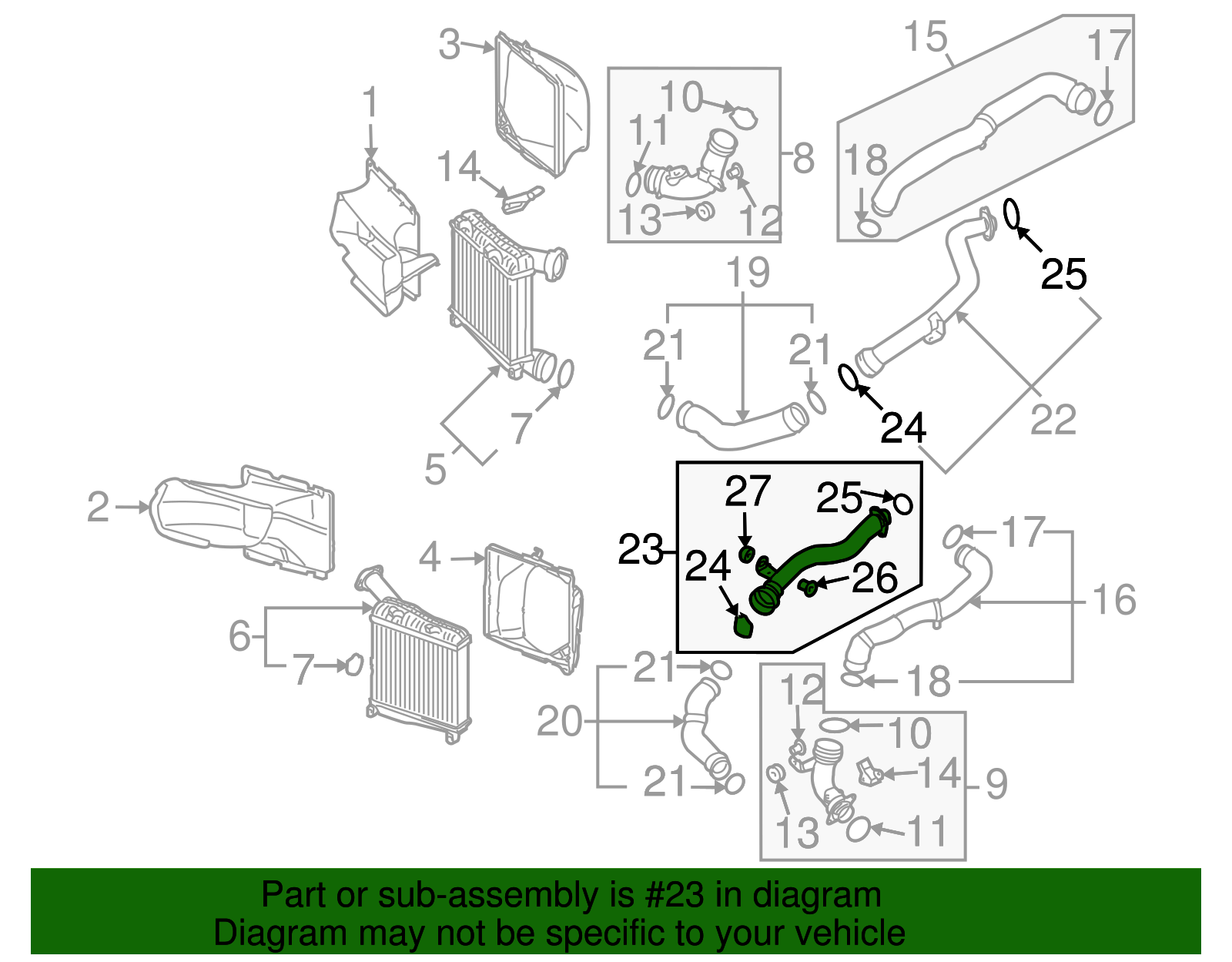 Upper Hose - Volkswagen (7L6-145-941-D)