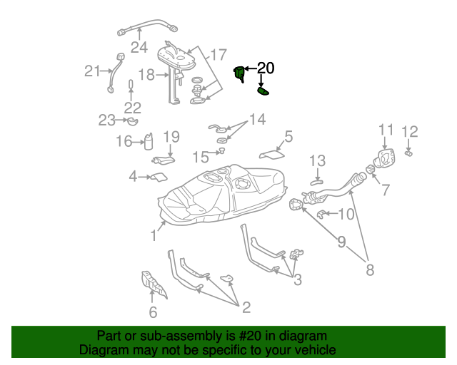 19952000 Toyota Sending Unit 8332080307 Toyota Parts
