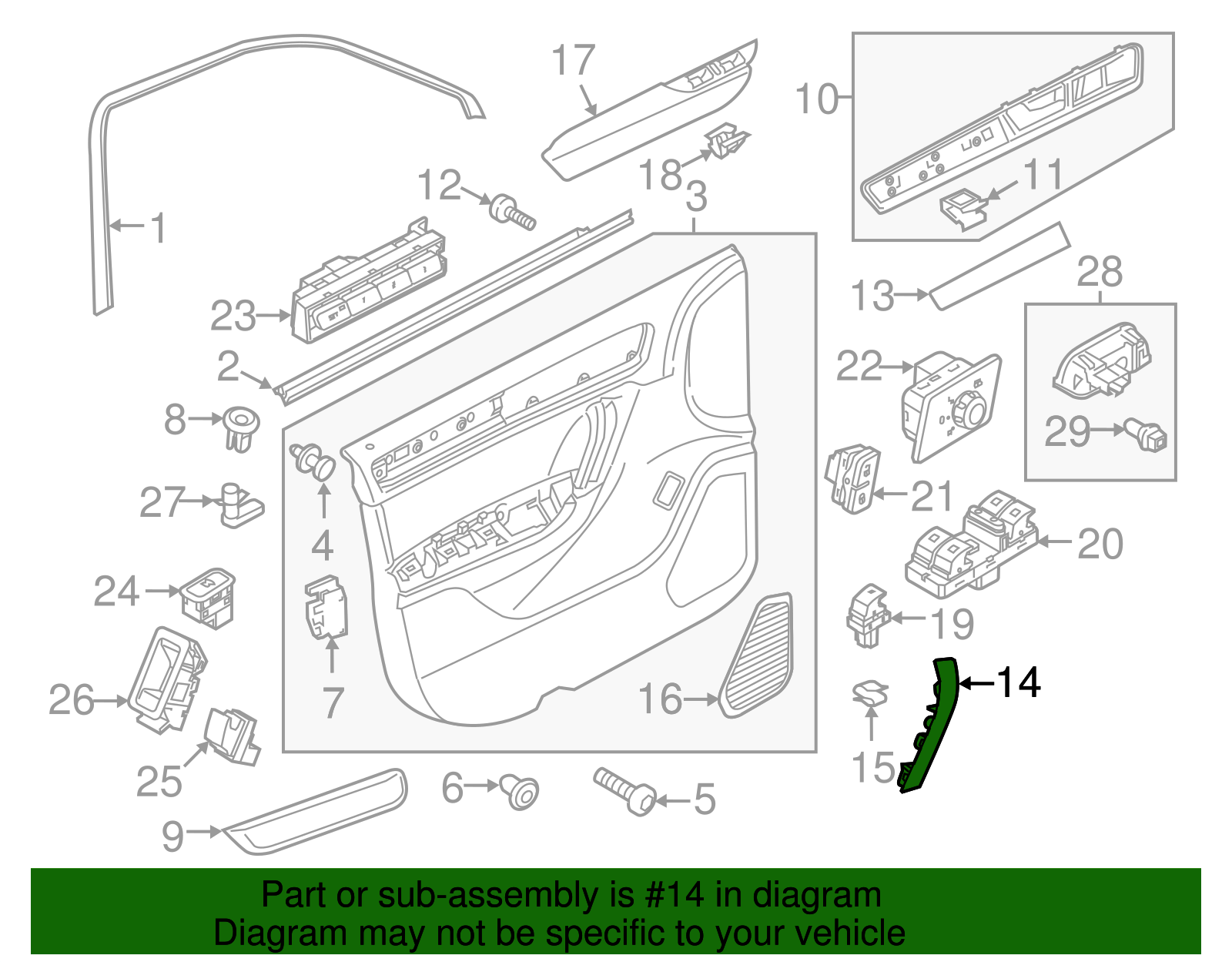 Handle Cover - Volkswagen (7P6-867-171-JZ8)