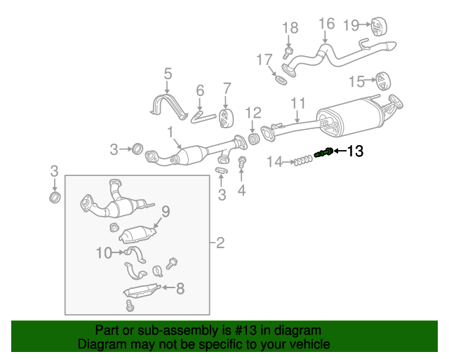 9008010291 Exhaust Manifold Bolt 19952022 Toyota OEM Genuine