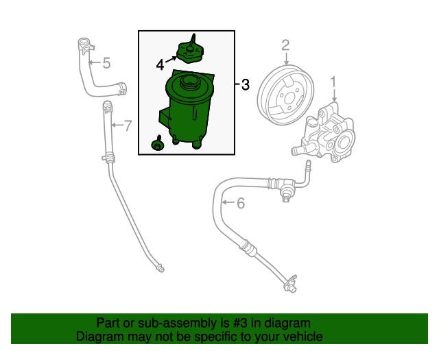 19932011 Ford OEM Power Steering Reservoir 8L5Z3E764A Ford Parts