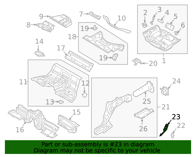4N0802225B Side Member Assembly Mount 20192023 Audi Audi OEM Parts