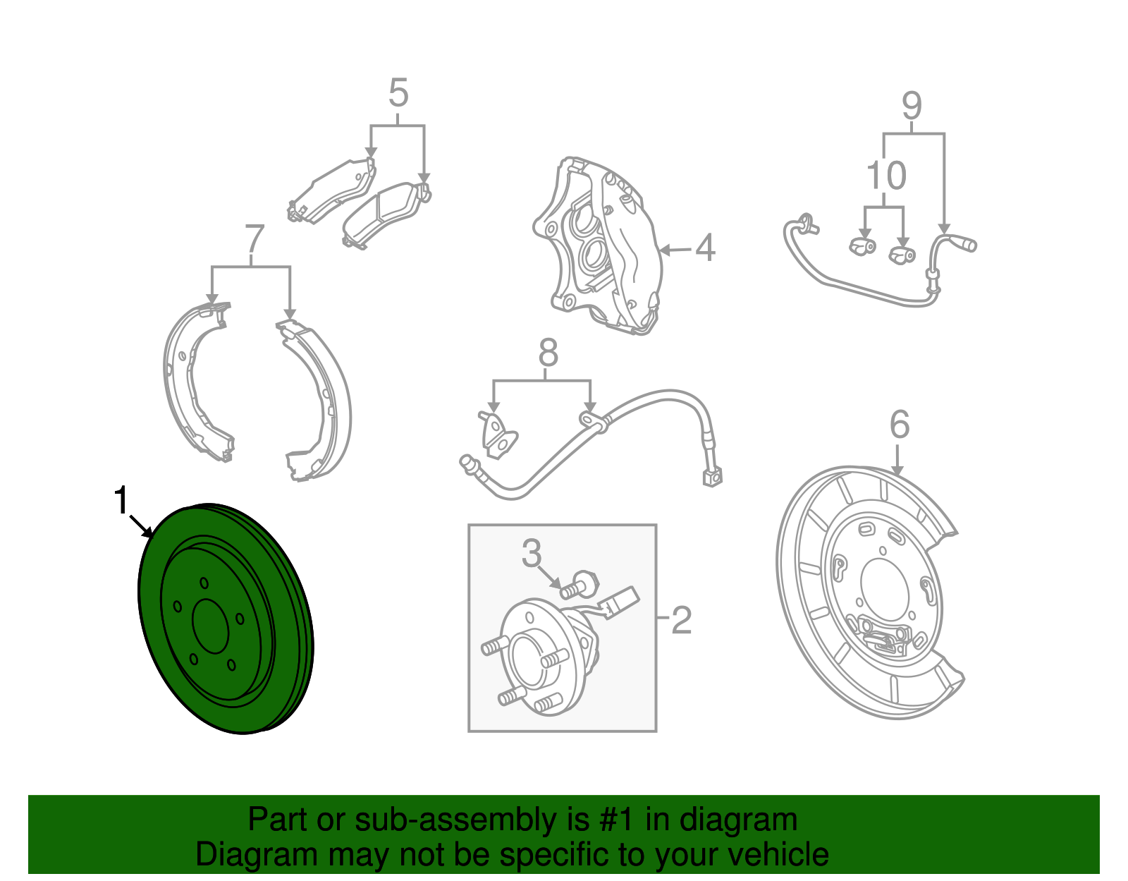 Rear Disc Brake Rotor - GM (92245929)