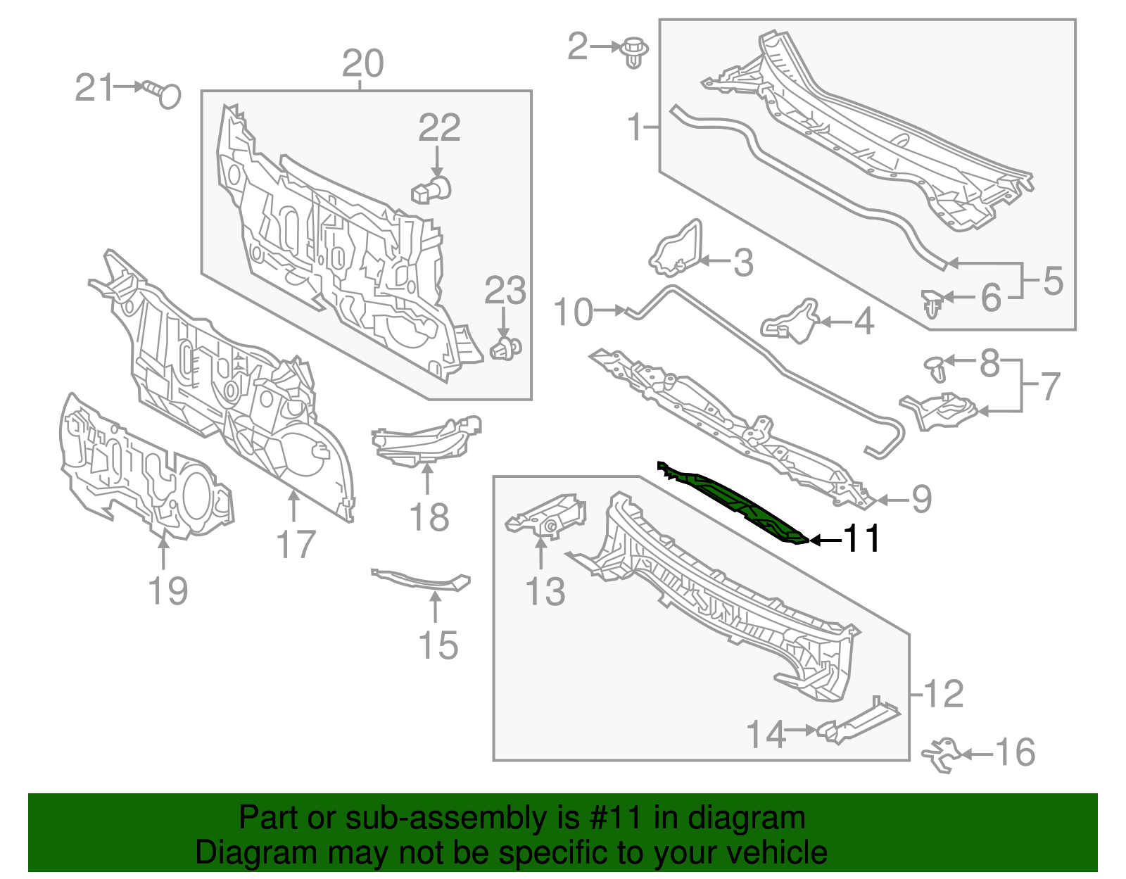 Cowl Top Panel Insulation - Scion (55224-12060)