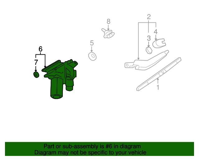 20072017 GM Rear Window Wiper Motor 25864153 GM