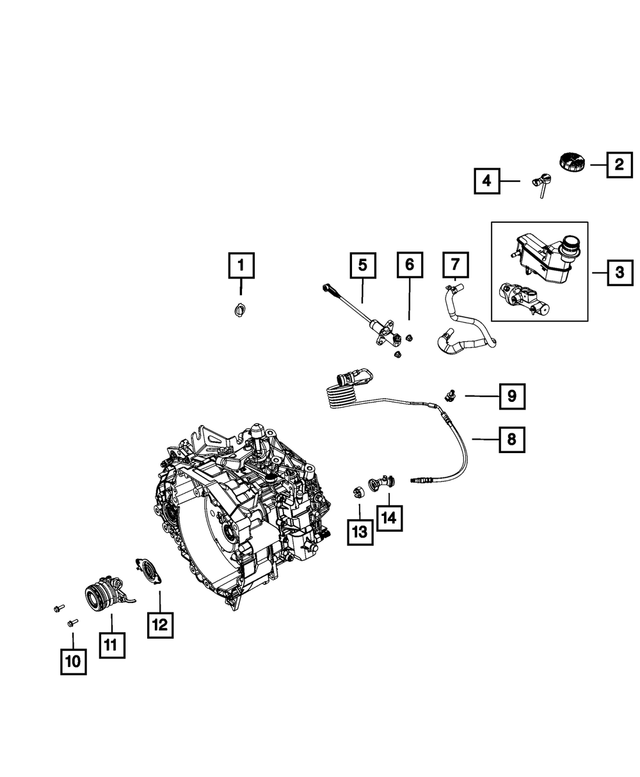 52104845AF Clutch Hydraulic Hose 20132016 Dodge Dart Mopar