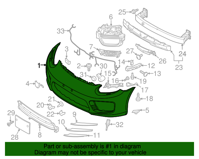 2014-2016 Porsche Panamera Bumper Cover 970-505-911-53 | Sunset  