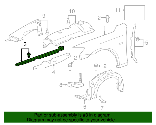 5380853011 Fender Protection Film 20062015 Lexus