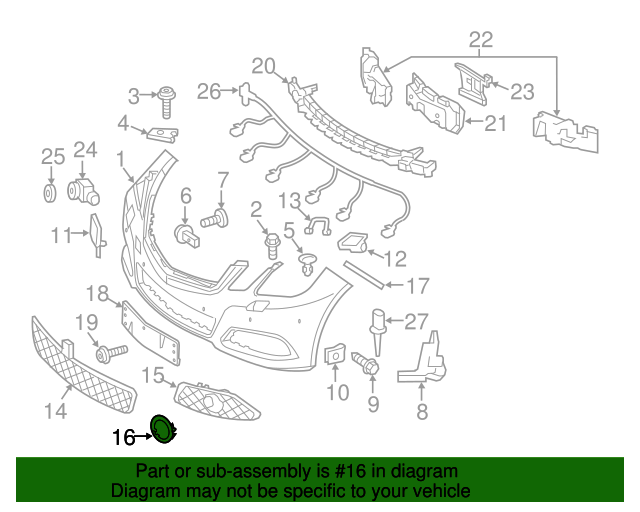 212-885-06-74 - Trim Ring 2010-2013 Mercedes-Benz | Mercedes-Benz  