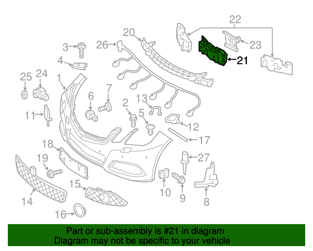 212-885-03-37 - Energy Absorber 2010-2013 Mercedes-Benz | Mercedes 