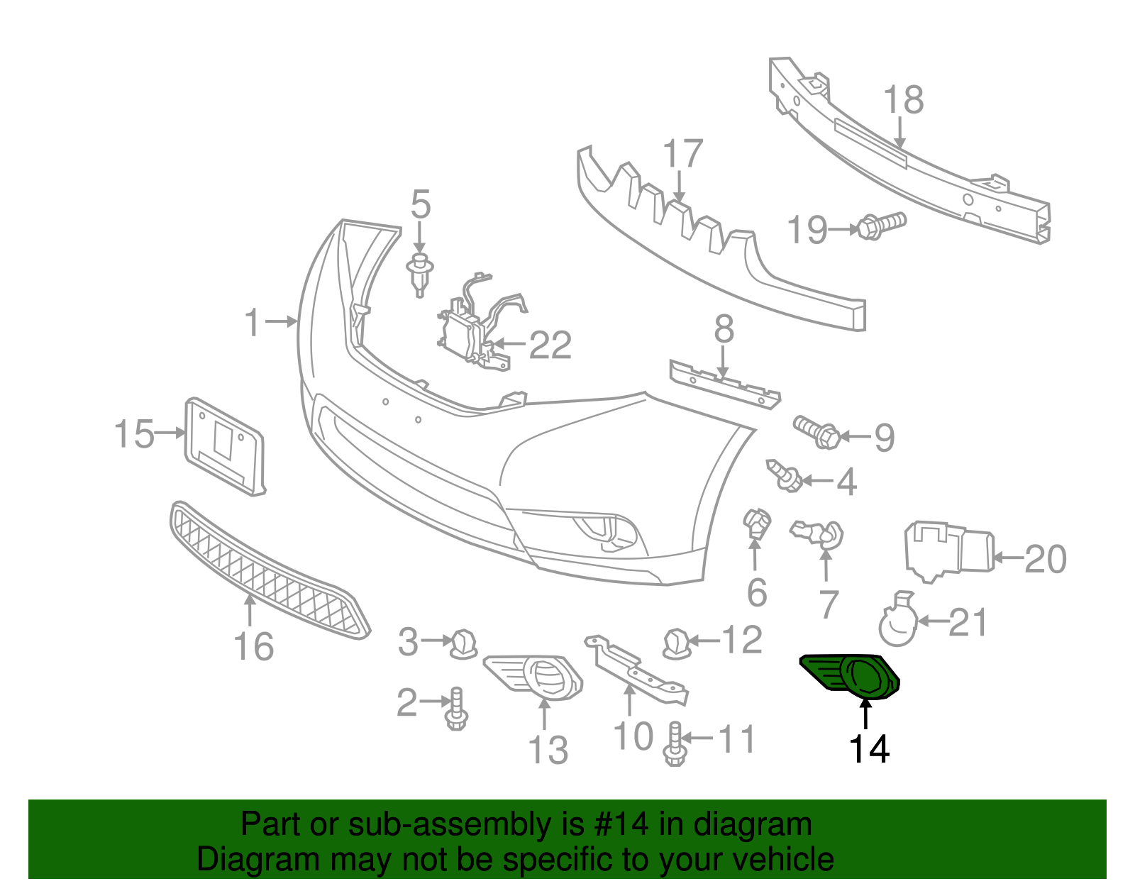 Fog Light Trim (Left, Front) - Toyota (52128-08030)