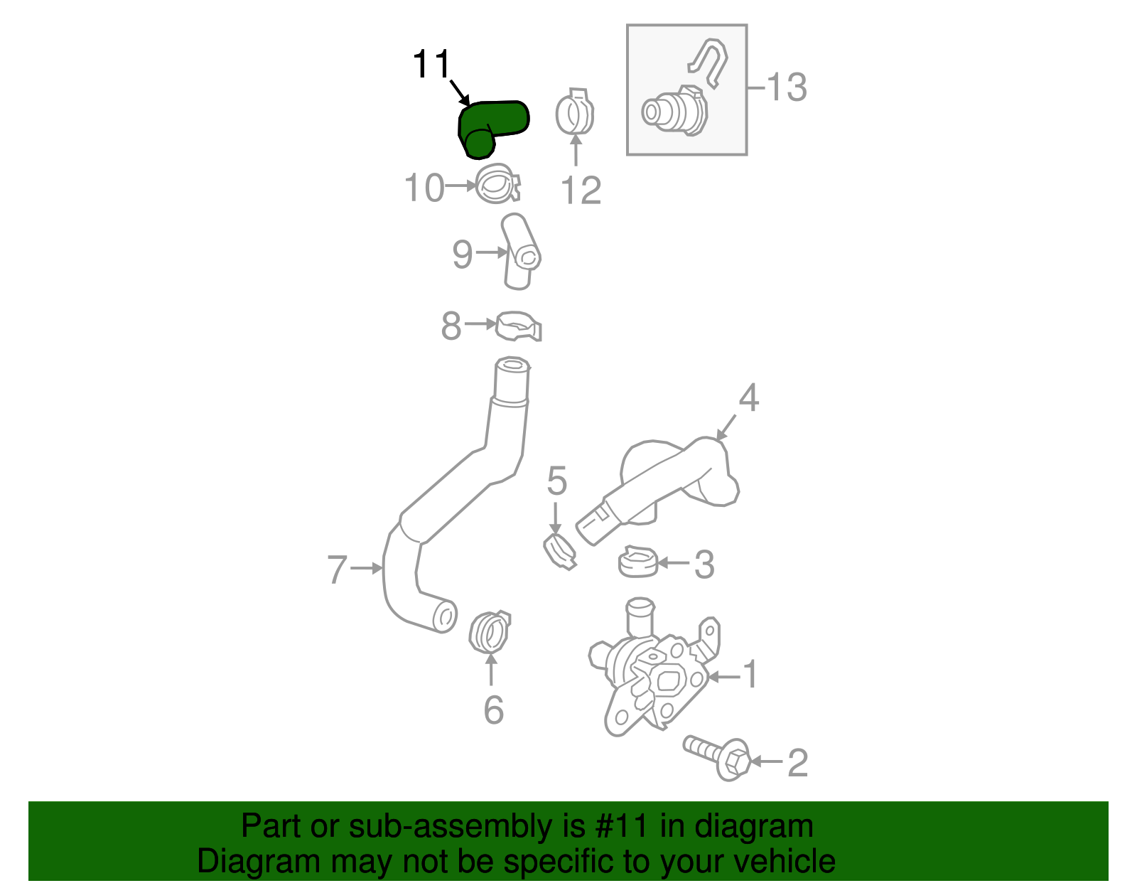 HVAC Heater Hose - GM (95383960)