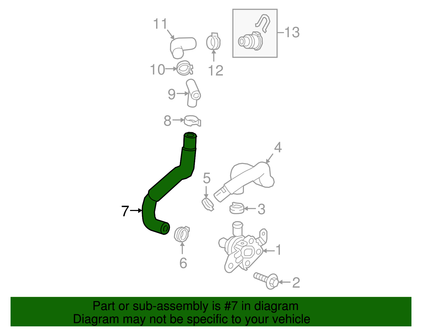 Auxiliary Heater Water Pump Outlet Hose - GM (95383961)