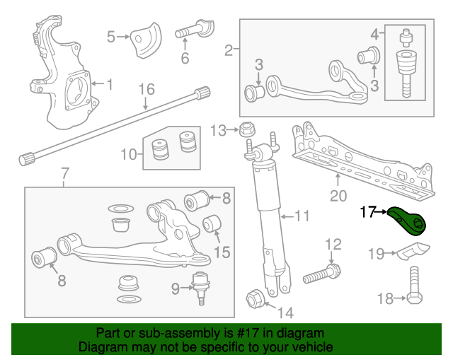 20112021 GM Torsion Bar Adjust Arm 84461807