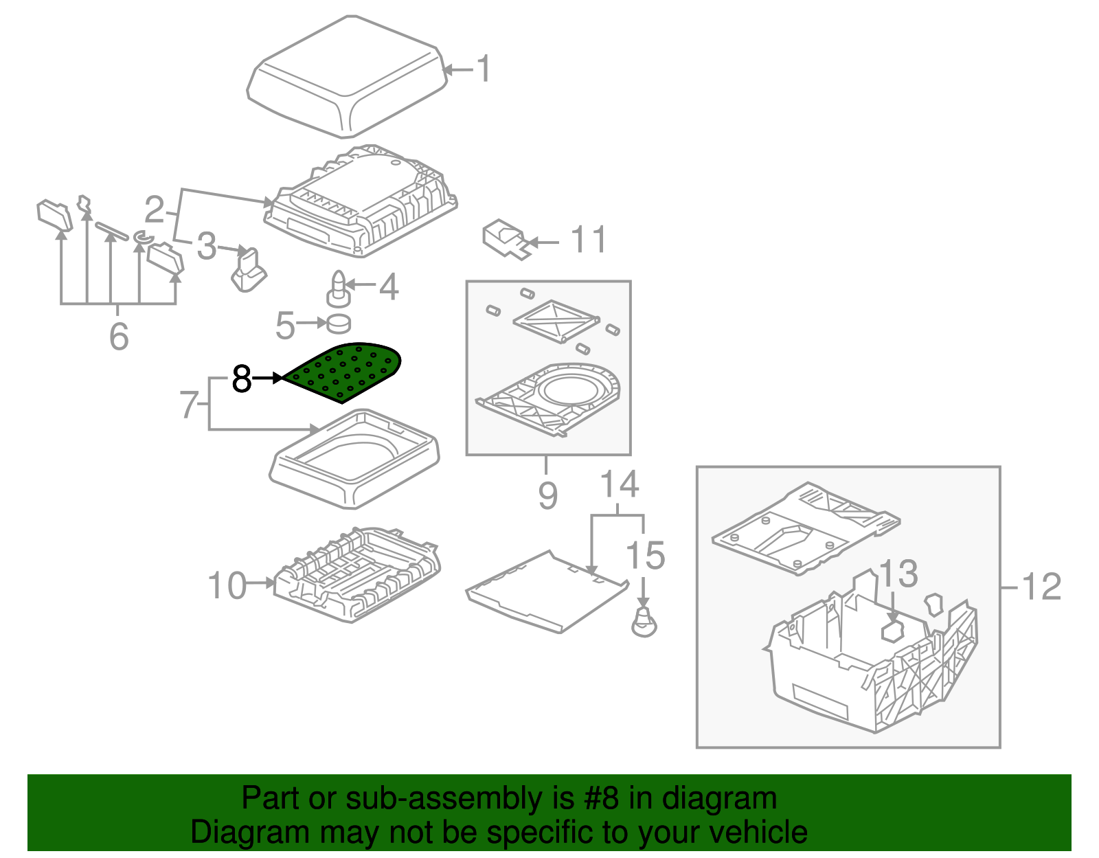 Console Mat - Volkswagen (7L6-863-328-C-B41)