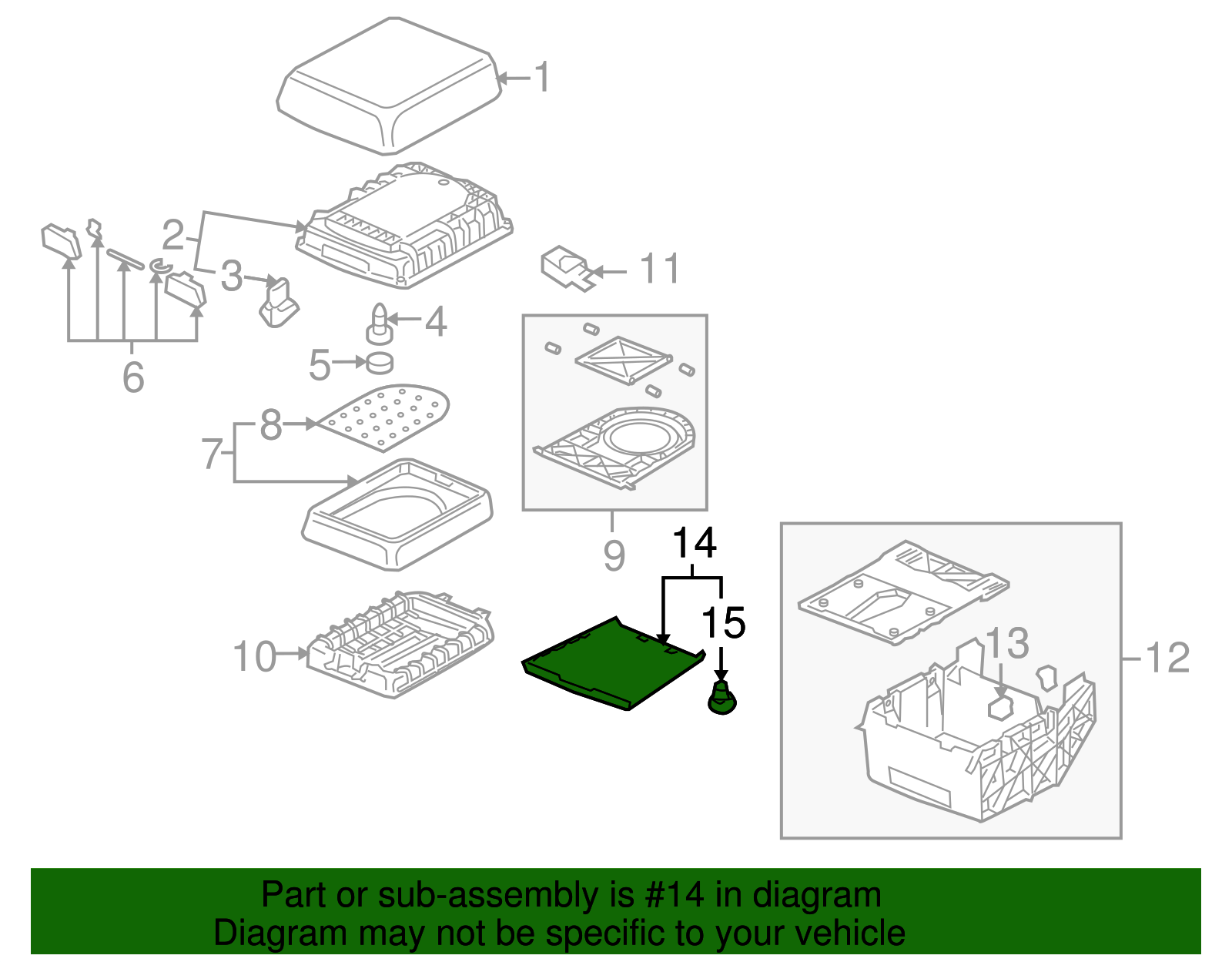 Console Trim Panel - Volkswagen (7L6-863-289-A-3X1)