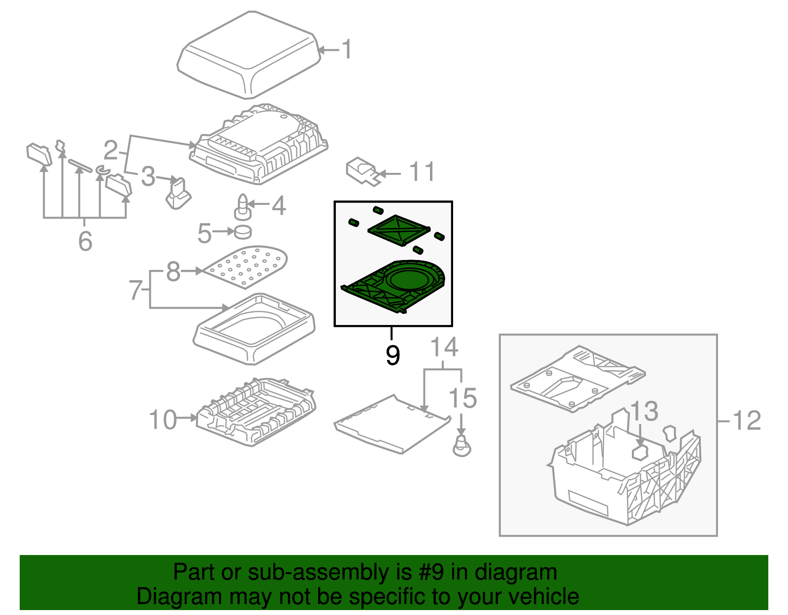 Cup Holder - Volkswagen (7L6-862-534-C-01C)