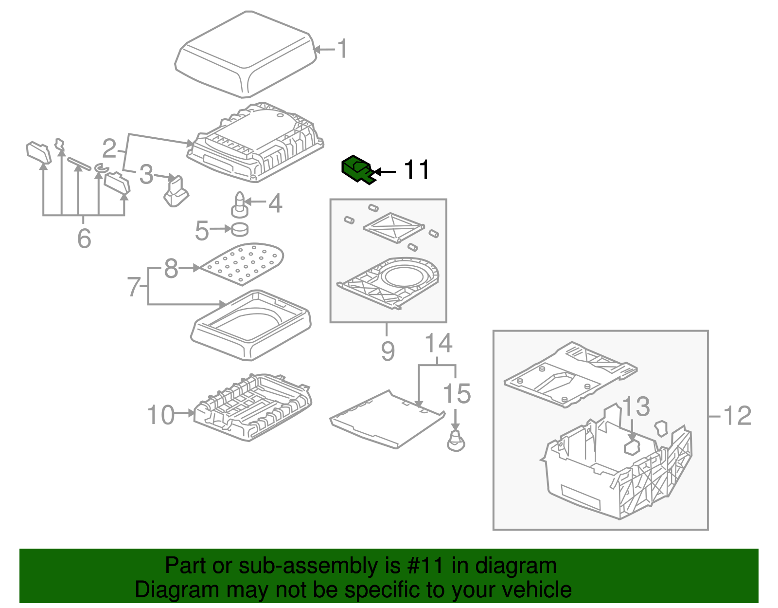 Center Console Latch - Volkswagen (7L6-858-581)