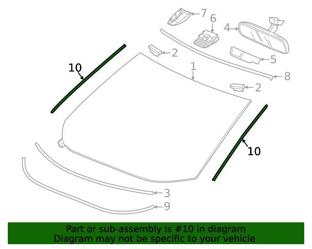 20162022 Honda HRV Reveal Molding 73125T7A003 Honda Car Parts Direct