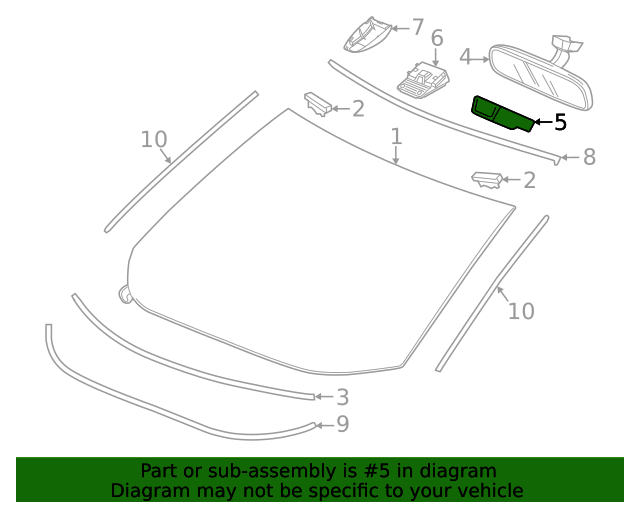 76410SZAA01 Auto Dimming Mirror Attachment 20162021 Honda