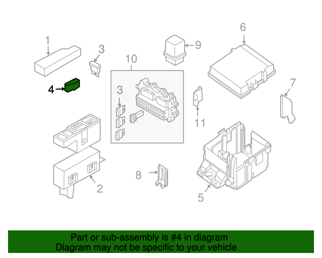 20042015 Nissan Fusible Link 24370ZQ00A Parts for Nissans