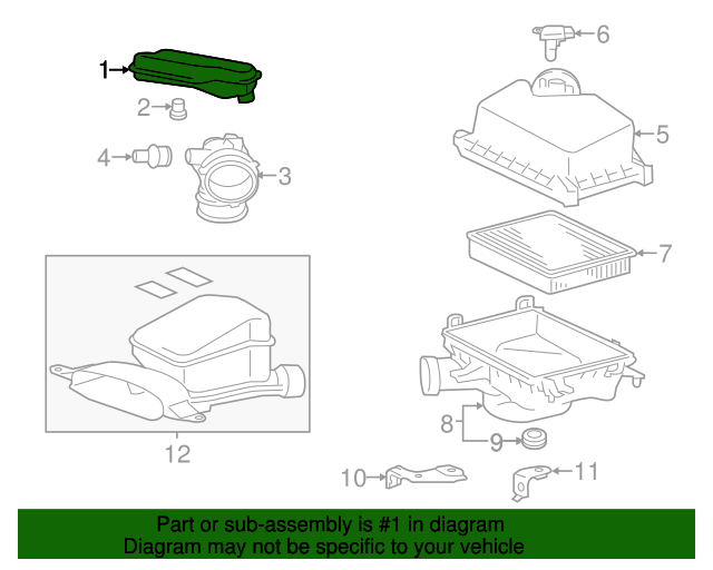 20122018 Toyota Engine Air Intake Resonator 178930V070 OEM Parts Online
