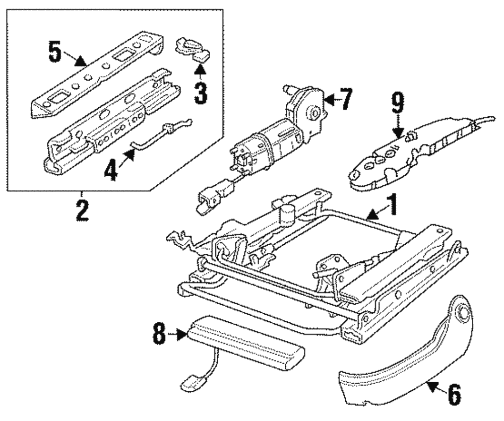 Track, P/Seat Inner Adjuster - GM (90566492)