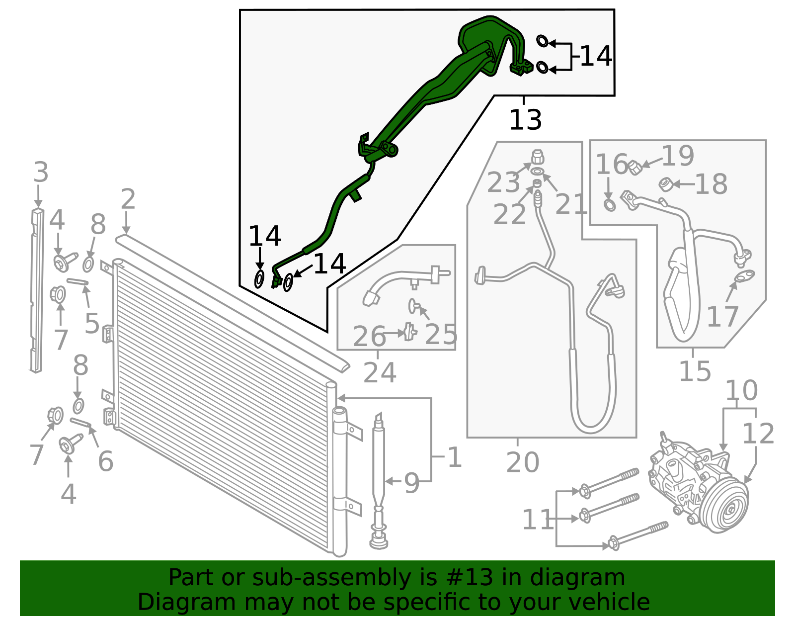 Genuine OEM Ford Part - Motorcraft™ A/C Refrigerant Suction Hose YF ...